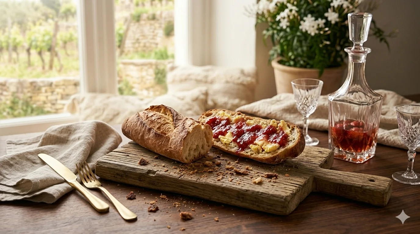 Baguette, Butter & Jam
